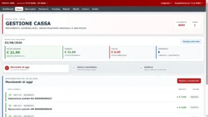 Cassa e Report globale nel gestionale Posta 3000